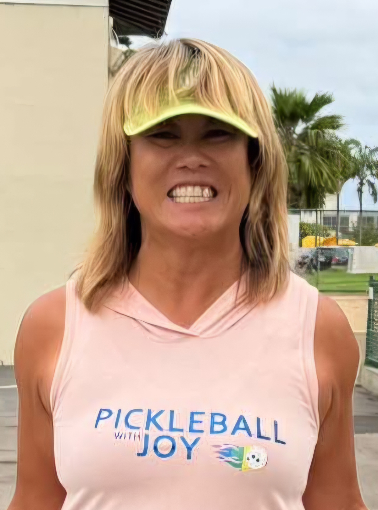 Joy B Joy on the pickleball court