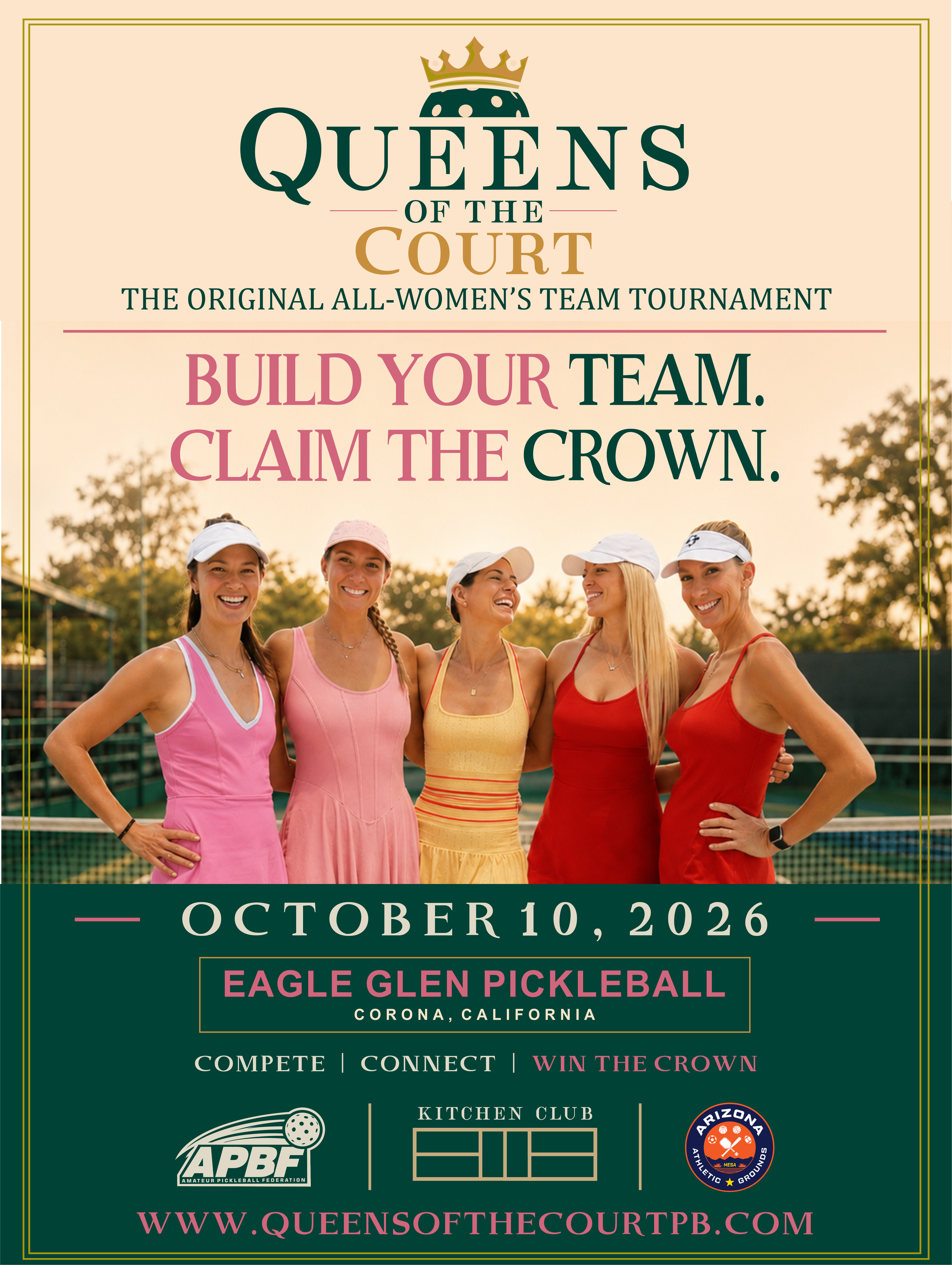 Eagle Glen Pickleball Club QOTC event flyer
